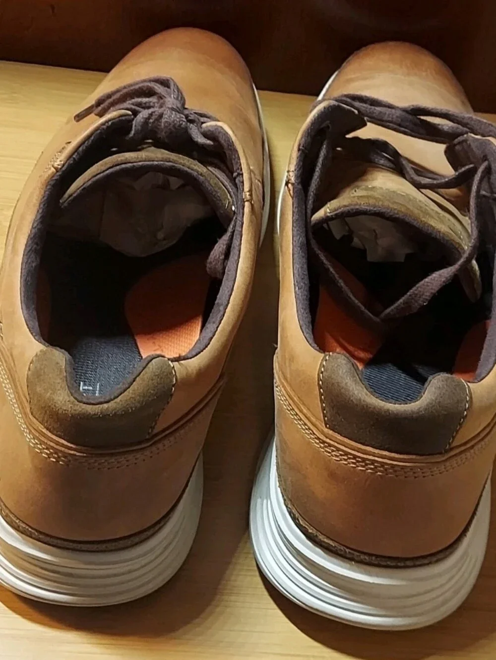 ROCKPORT 100125 MEN'S BRITISH TAN LEATHER PLAIN TOE COMFORT OXFORDS SIZE 11.5